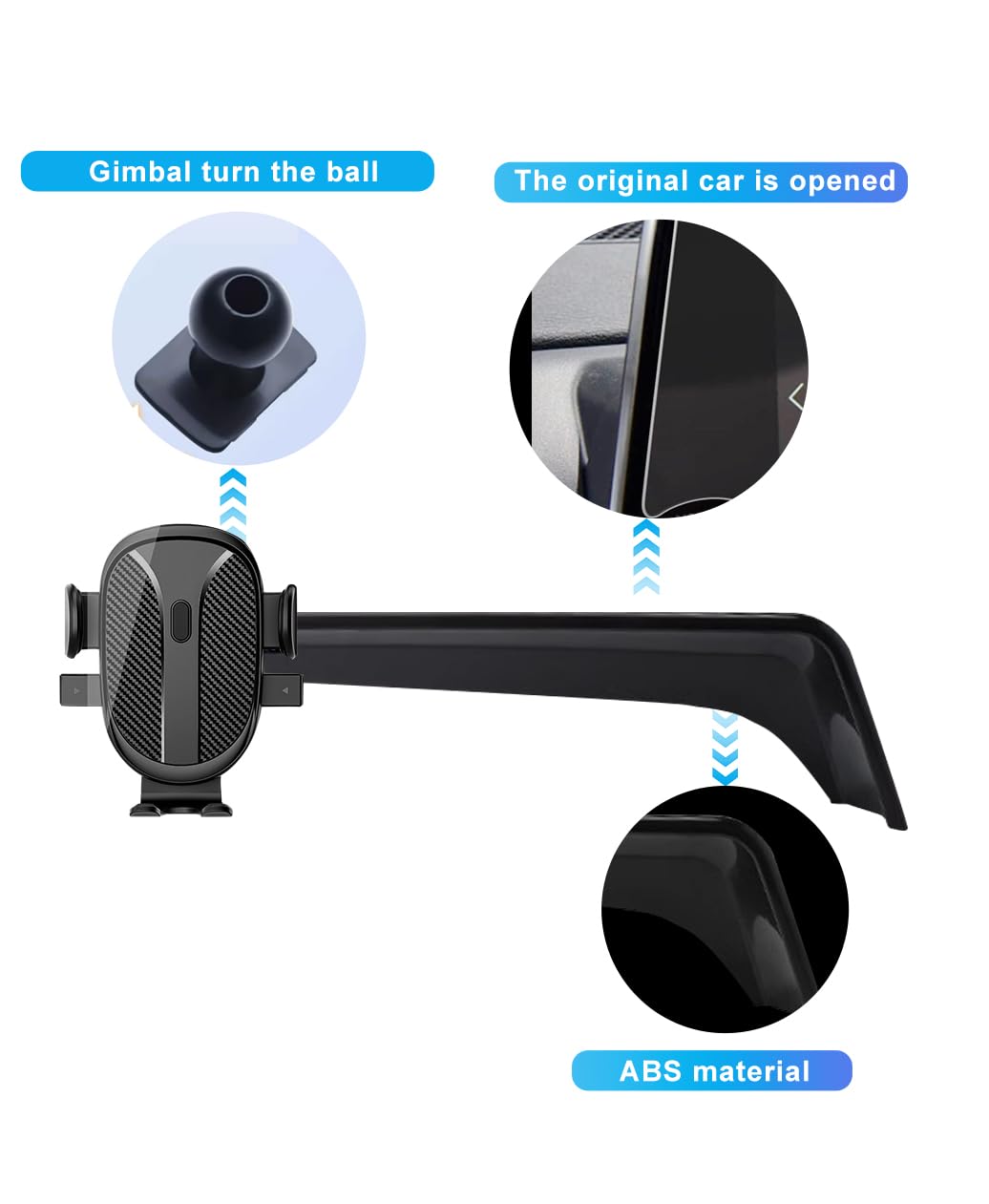 Kephth Car Phone Holder For 2025 Kia Ev6 Accessories 2022 2023 2024 Dash Mount Cell Phone Holder For Most Smartphones Auto Inter