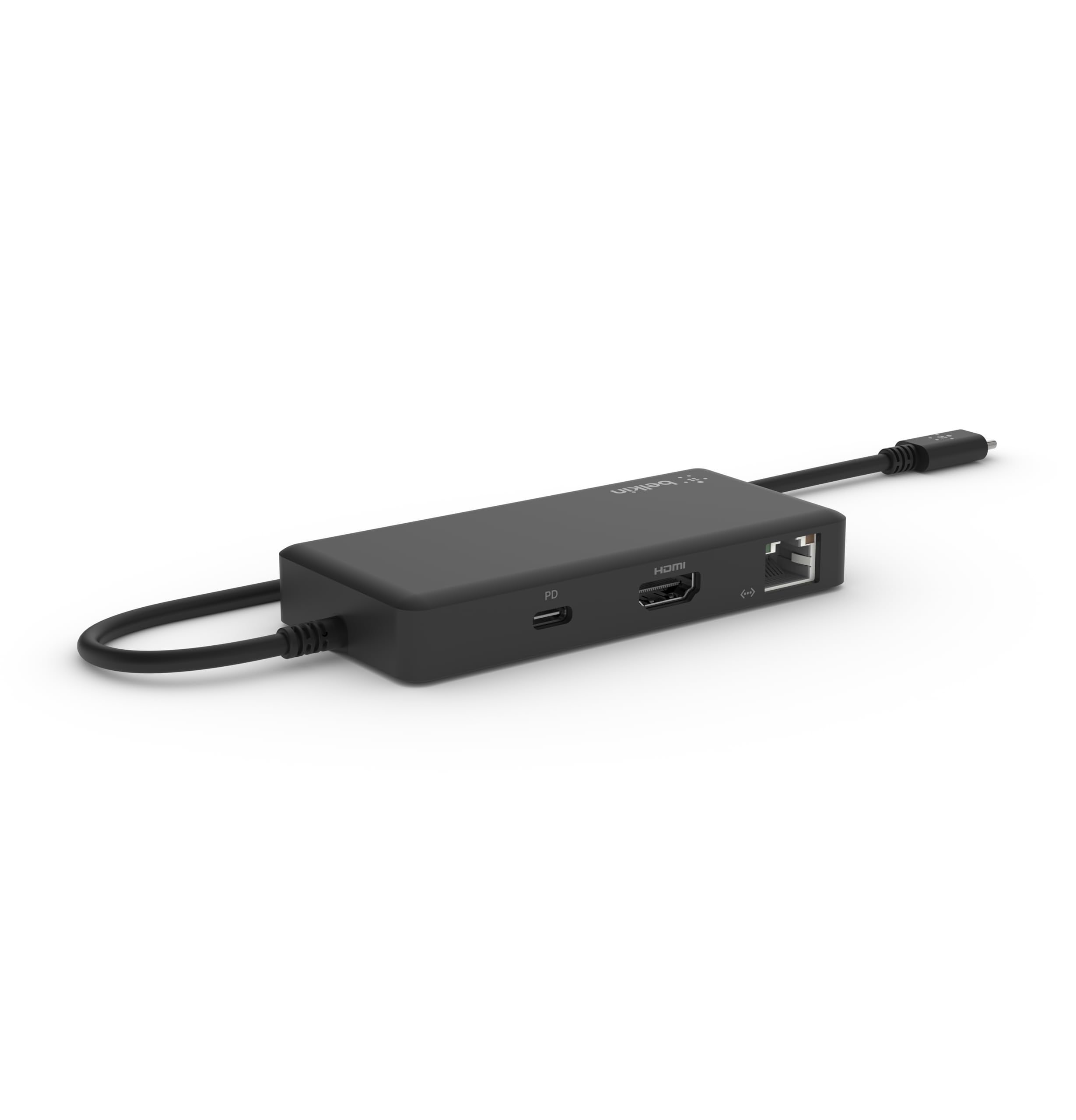 Belkin 5-in-1 Powered USB-C & USB Hub, USB-C Docking Station w/ 2 USB-A Ports, 1 USB-C Port, Ethernet, & 4K HDMI Port, Compatibl