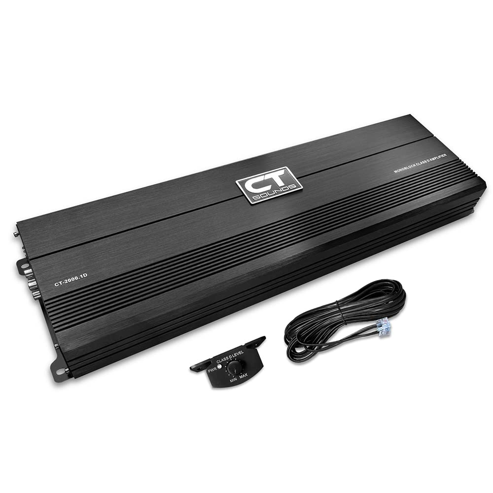 Ct Sounds Ct 2000.1D Compact Class D Car Audio Monoblock Amplifier, 2000 Watts Rms