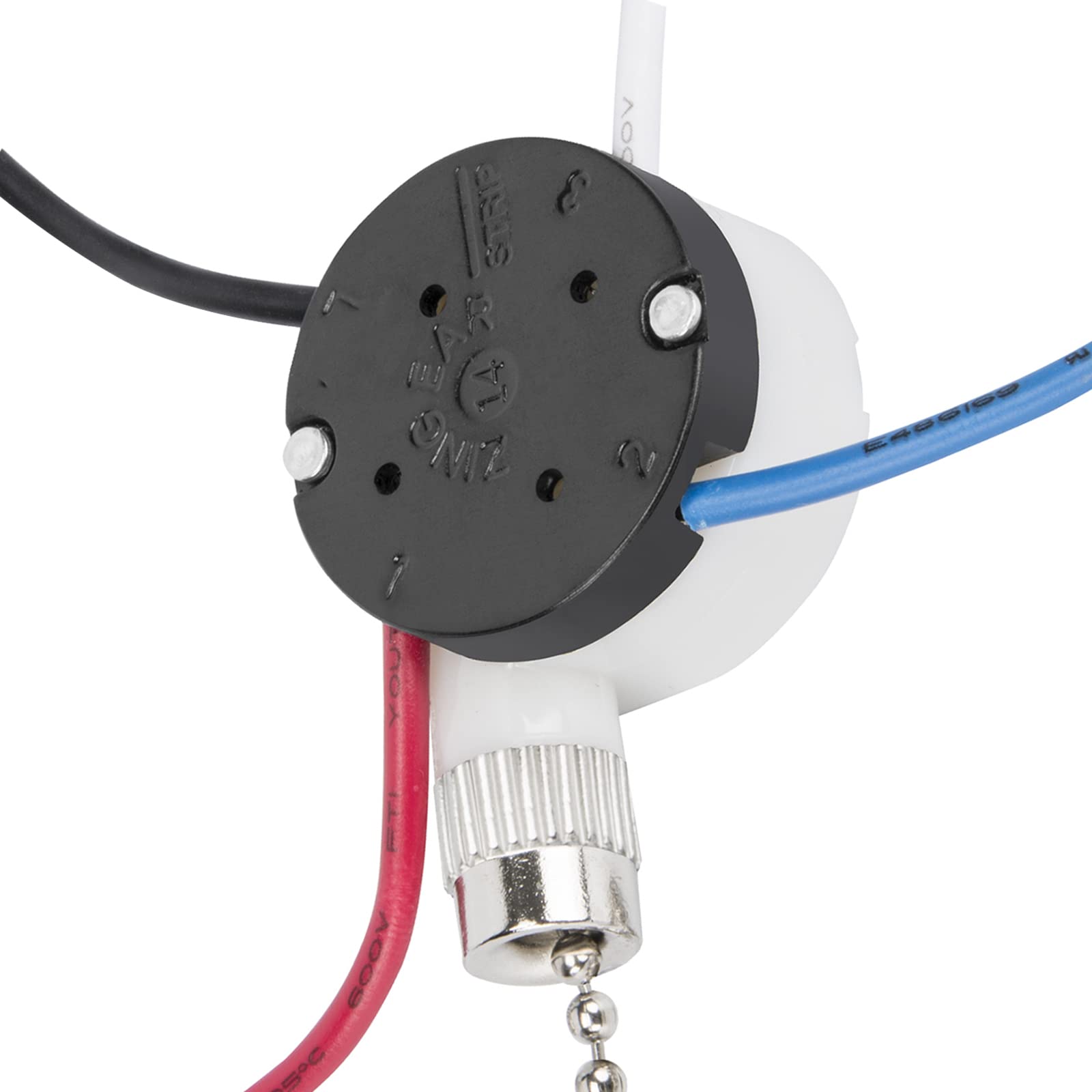 With 4 Pre Installed Wires Ceiling Fan Switch, 3 Speed Fan Switch Compatible With Hunter Fan Switch Replacement, Nickel