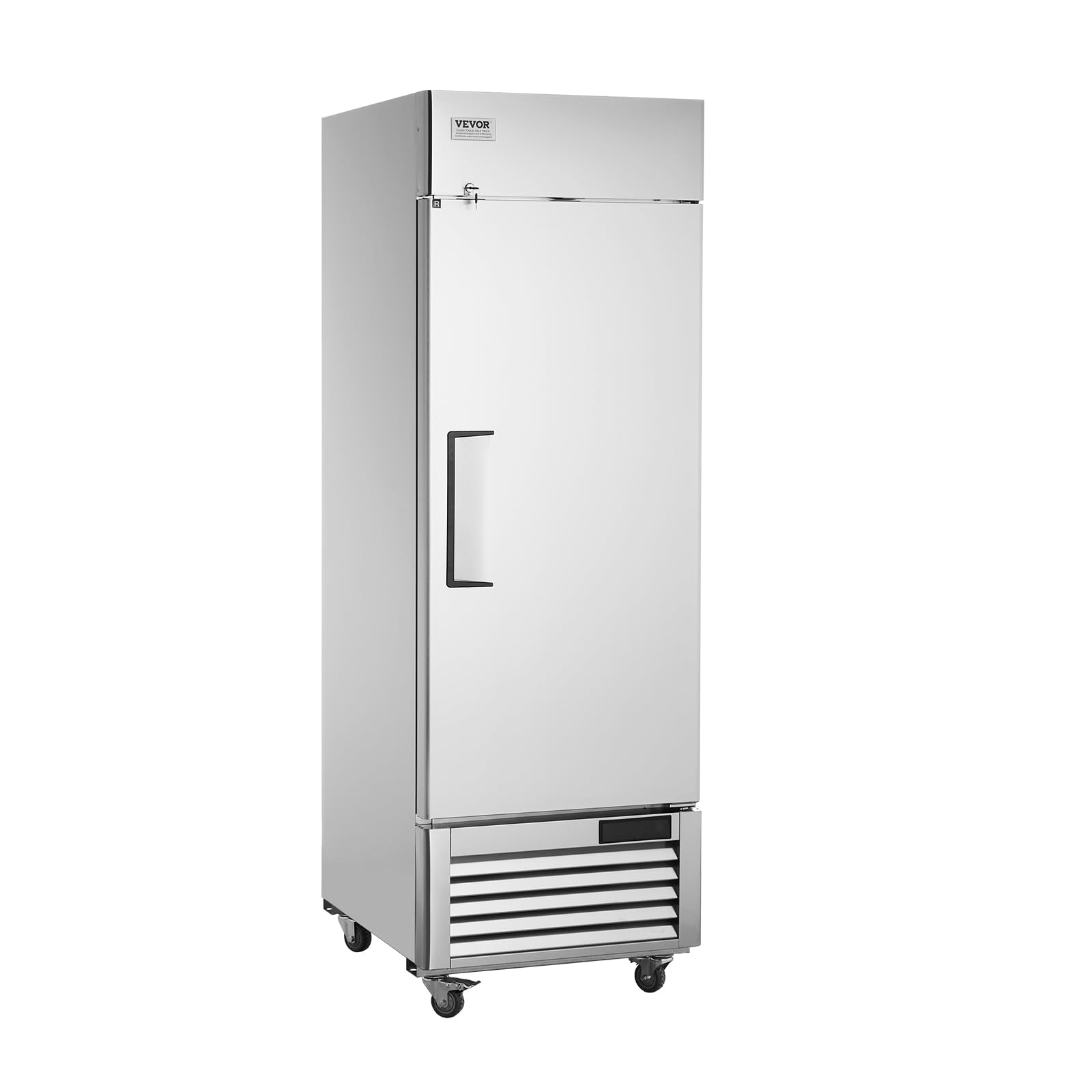 VEVOR Commercial Refrigerator 19.32 Cu.ft, Reach In 27 W Upright Refrigerator Single Door, Auto-Defrost Stainless Steel Reach-in