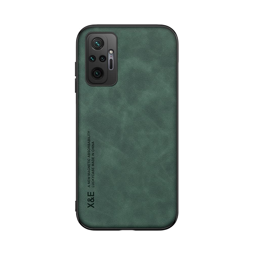 Kepuch Silklike Case For Redmi Note 10 Pro/Pro Max   Cover Bumper Built In Metal Plate For Redmi Note 10 Pro/Pro Max   Green