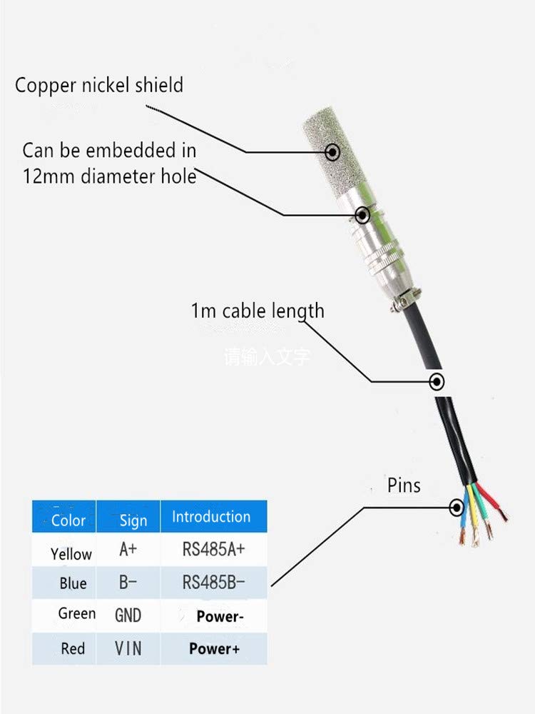 Taidacent Sht30 Rs485 Modbus Rtu Temperature And Humidity Sensor Transmitter For Plc And Dcs Room Thermocouple Monitoring
