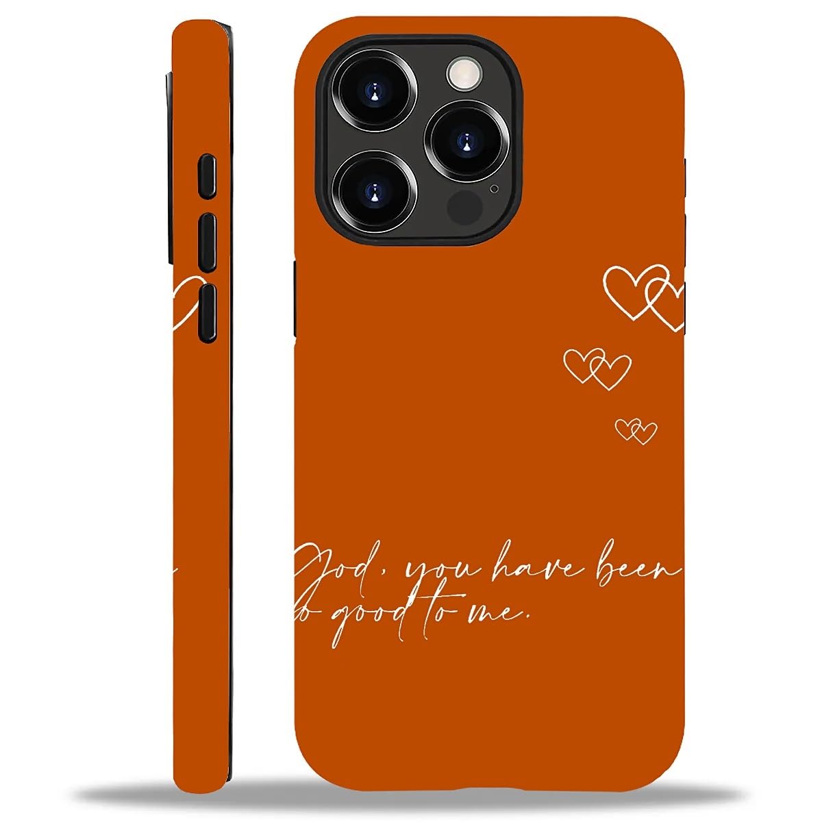 WANKBLC Compatible with iPhone 14 Pro Matte Case, God You Have Been Good to Me Psalm Christian Pattern for Girl Full Body Design
