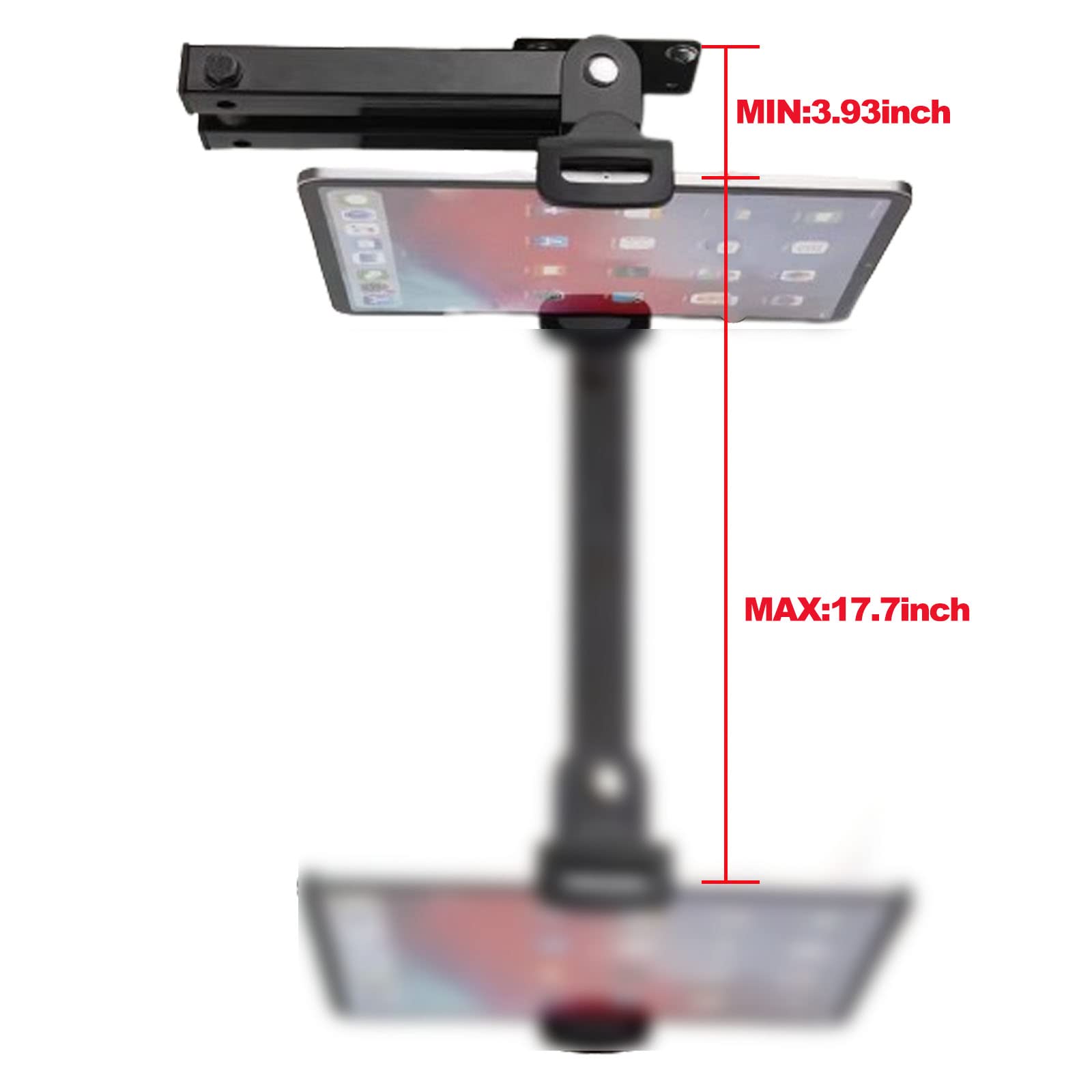 Gsruan Adjustable Folding Tablet Wall Mount For 4.7~12.9 Inch Multi Angle Phone Tablet Holder(Black)