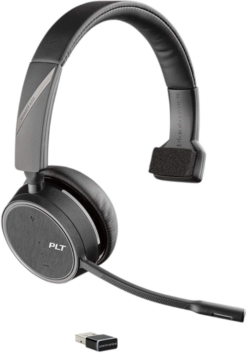 Plantronics   Voyager 4210 Uc Usb A With Charge Stand (Poly)   Bluetooth Single Ear (Monaural) Headset   Connect To Pc, Mac, & D