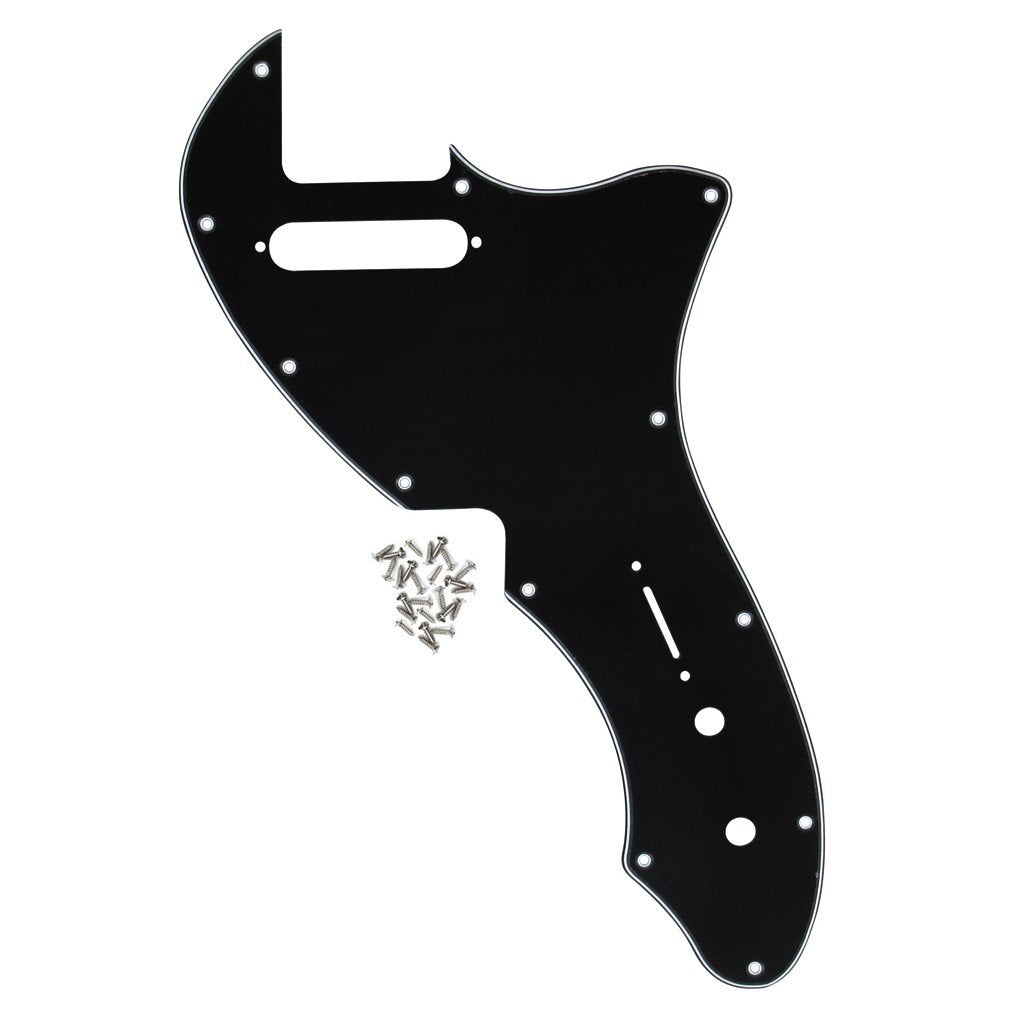 FLEOR 3ply Black TL Pickguard Guitar Pick Guard Plate with Screws Fit 69 TL Thinline Re-issue Guitar Part