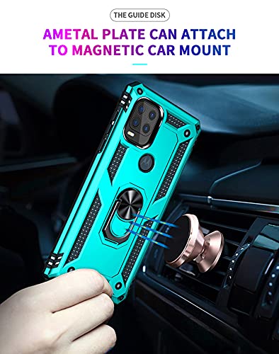 Androgate Compatible With Moto G Stylus 5G Case With Hd Screen Protector, Military Grade Ring Holder Stand Car Mount 16Ft Drop T