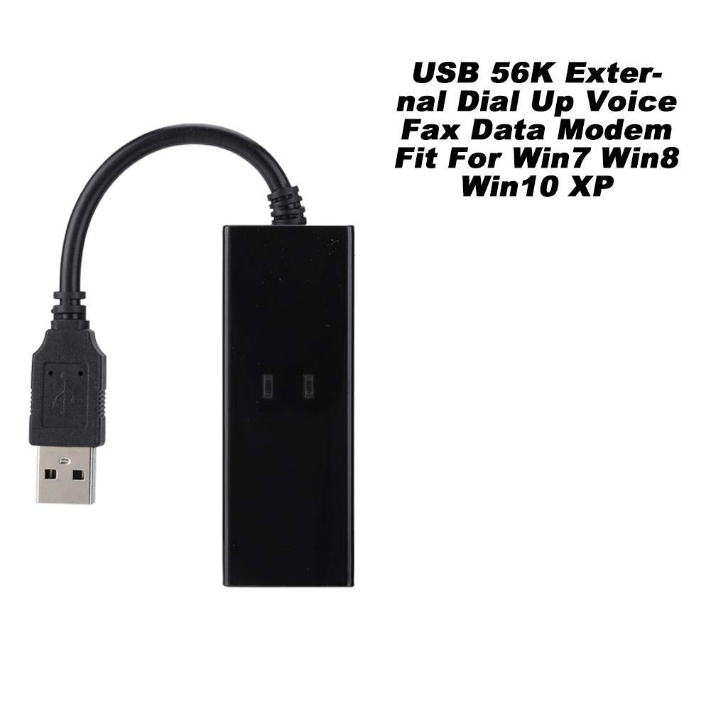 56K Usb Modem External Rj11 To Usb Adapter, V.92 Dial Up Fax Modem Multifunctional Data Modem For 64Bit Win10/Win8.1/Win8/Win7