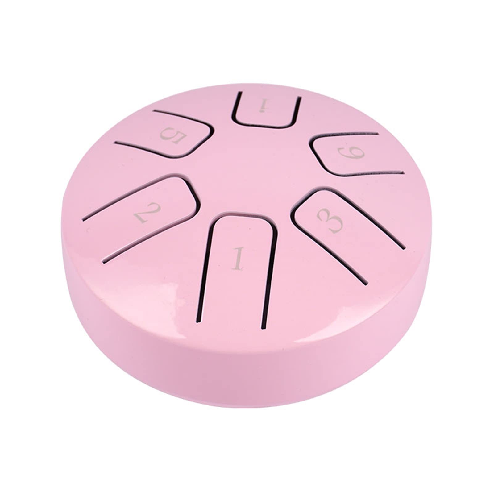 6 Notes 3.8inch Mini Steel Tongue Drum Hand Pan Drum Zen Drum Percussion Instrument with Drumsticks for Beginner Musical Educat