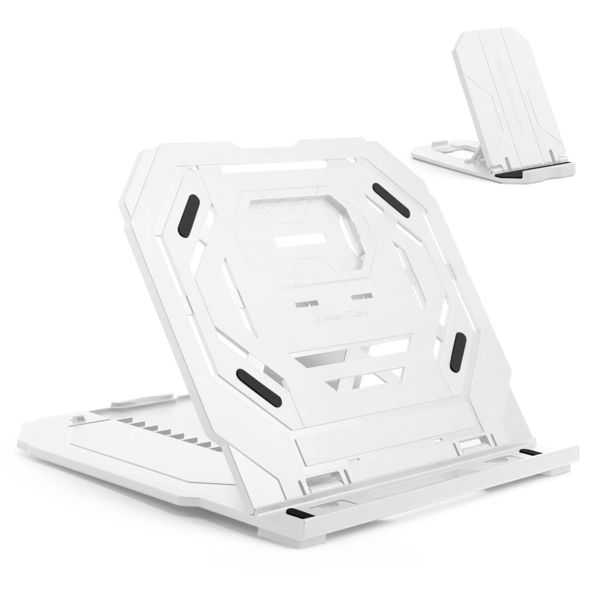 Frunsi Drawing Tablet Stand, Laptop Stand, Foldable Stand For Tablet Display, 9 Levels Adjustable Angles With A Built In Phone H