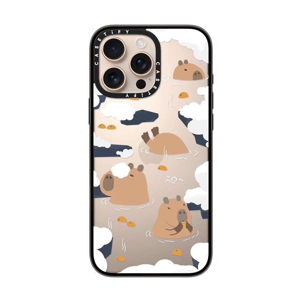 Casetify Compact Case For Iphone 16 Pro Max [Lightweight / 4 Ft. 2X Military Grade Drop Protection/Slim]   Floating Capybara   C