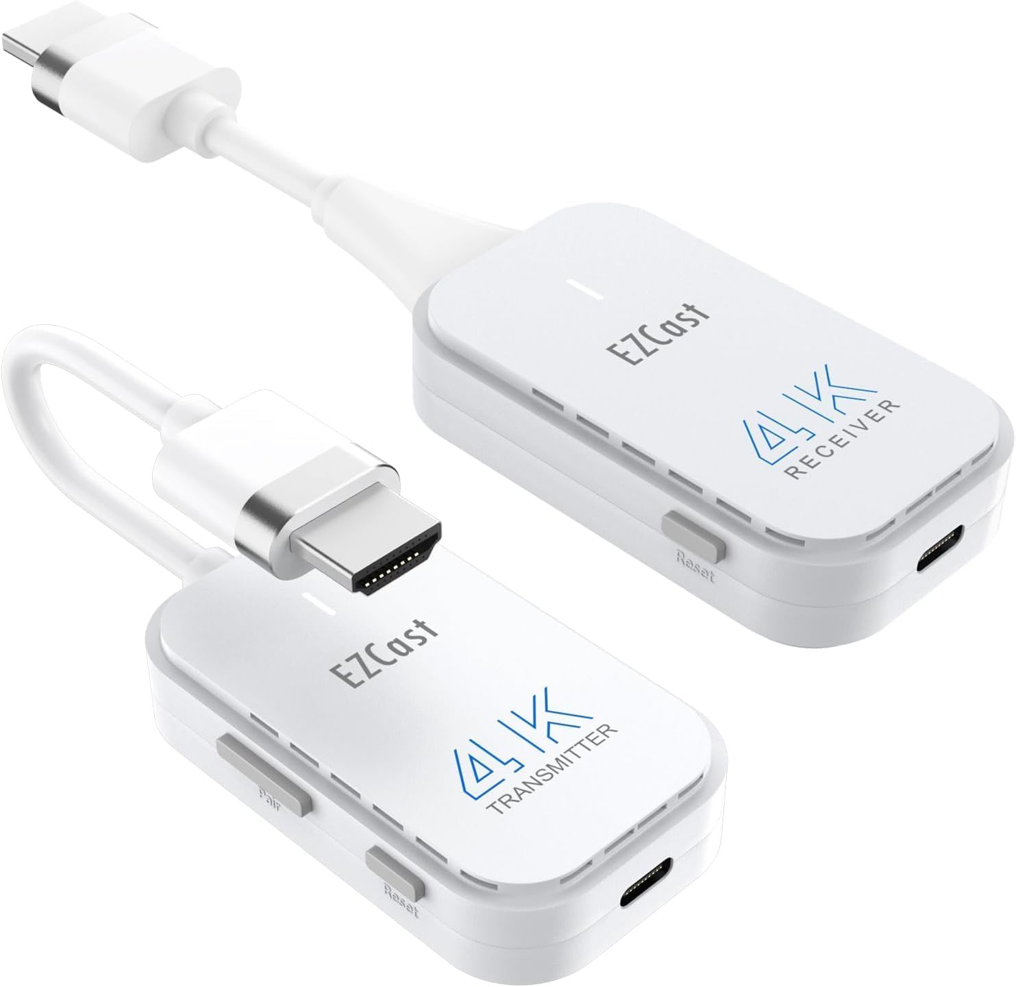 EZCast Wireless HDMI Transmitter & Receiver, 4K 30Hz, Works with All TVs (Smart & Non-Smart), Screen Mirroring & Extending for L