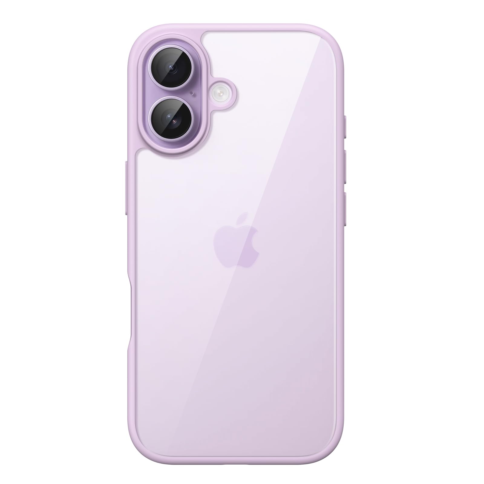 JETech Case for iPhone 17 6.3-Inch, Shockproof Phone Bumper Cover, Solid Color Matte TPU Frame, Anti-Scratch Clear Back (Lavende