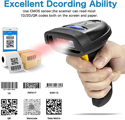 Netum 2D Barcode Scanner, Compatible With 2.4G Wireless & Bluetooth & Usb Wired Connection, Connect Smart Phone, Tablet, Pc, 1D