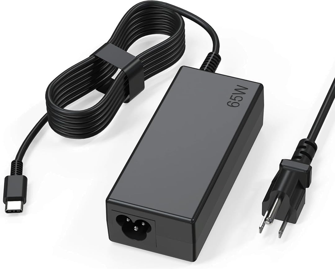65W USB C Laptop Charger Compatible with Lenovo ThinkPad T480 T490 T580 X1 Carbon T14 T14s T16 E14 E16 Yoga C940 C930 720 910 92