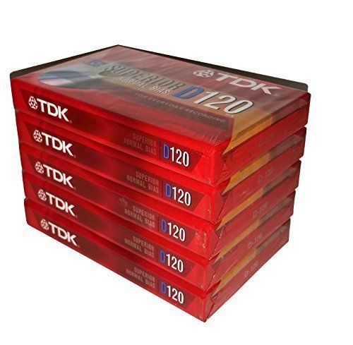 TDK Superior Normal Bias D120 IEC I / Type I For Everyday Recording Audio Cassette Tapes  5 Pack by TDK