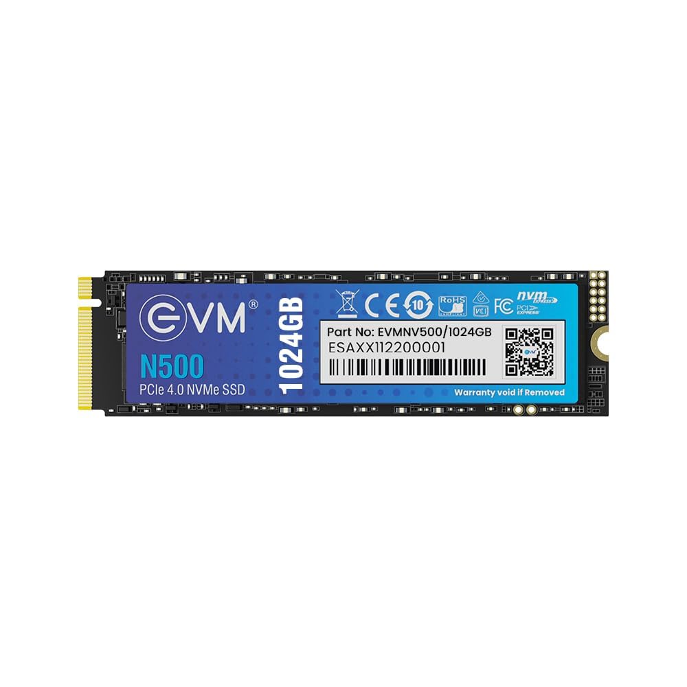 Evm N500 (Gen 4) Nvme Internal Ssd  Ultra Fast Solid State Drive 5 Years Warranty  Ideal For Gaming & Tech Savvy Professionals