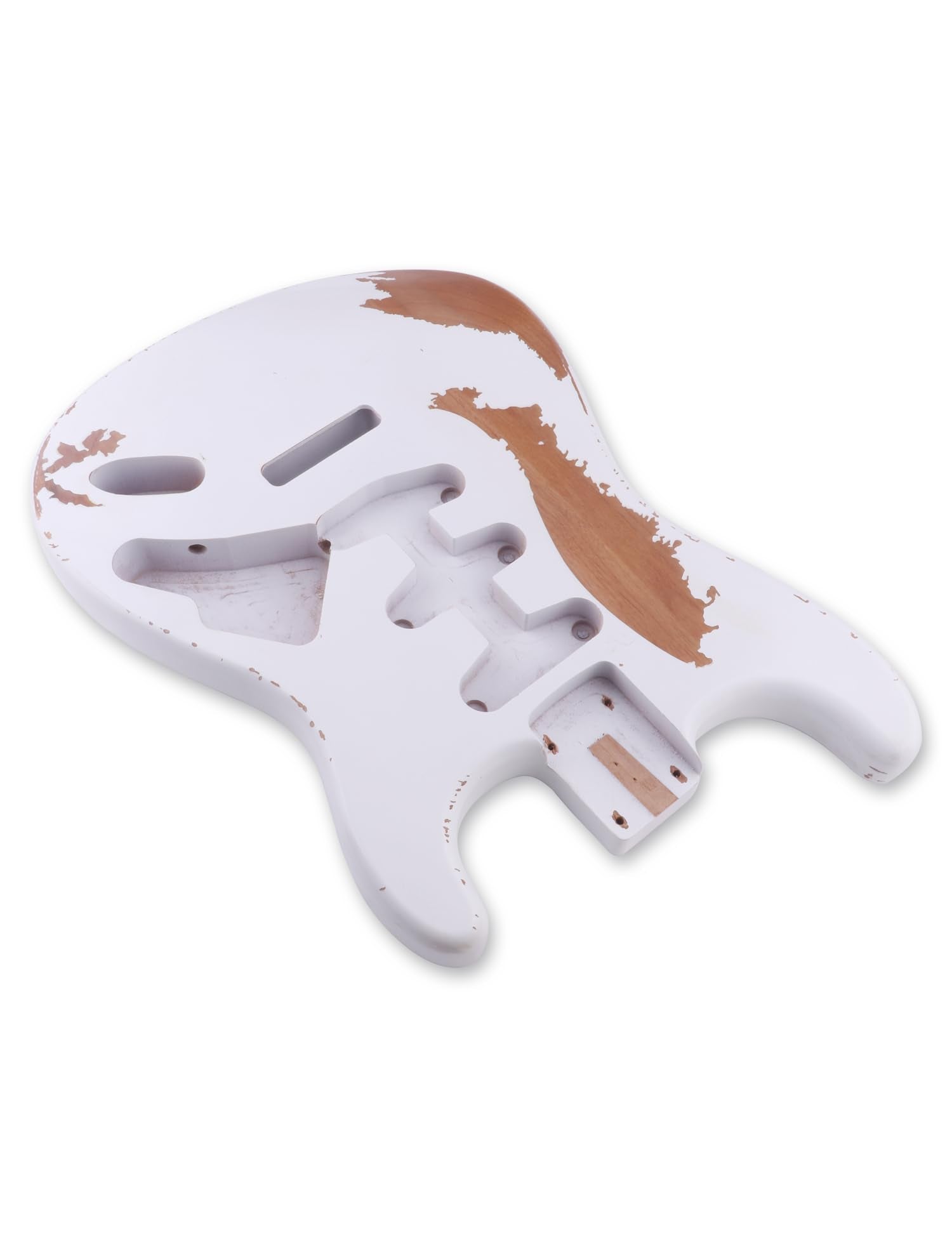 Sunsmile ST Style Electric Guitar Body, Nitro Top, Alder Wood, Antique White, Model SVTG STBO