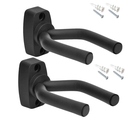 2 Pack Guitar Hanger Hook Holder Wall Mount Display, W/Hardware