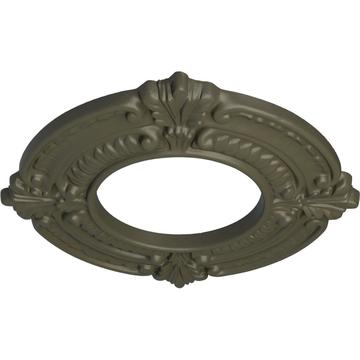 Ekena Millwork Cm09Bnwhf Benson Ceiling Medallion, 9''Od X 4 1/8''Id X 5/8''P, Hand Painted Witch Hazel