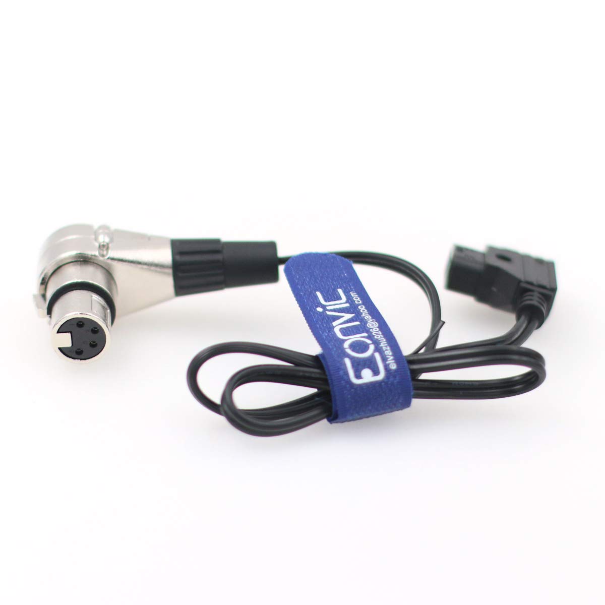 Eonvic D Tap Male To 4 Pin Xlr Female Right Angle Adapter Power Cable For Dslr Camcorder (Straight Cable)