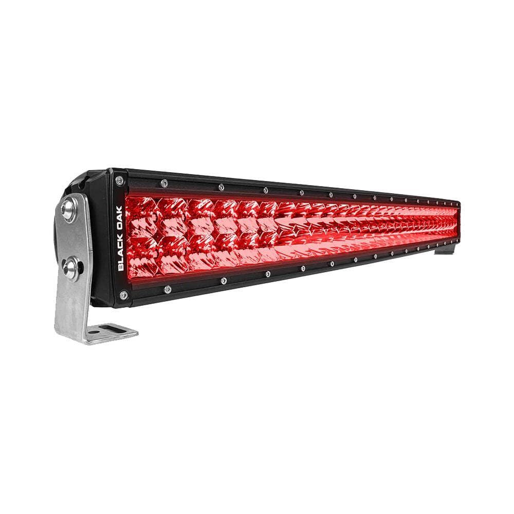 Black Oak 30'' Curved Double Row Red Led Predator Hunting Light Bar - Combo Optics - Black Housing - Pro Series 3.0,WBAUVB0BSTX4N6Y