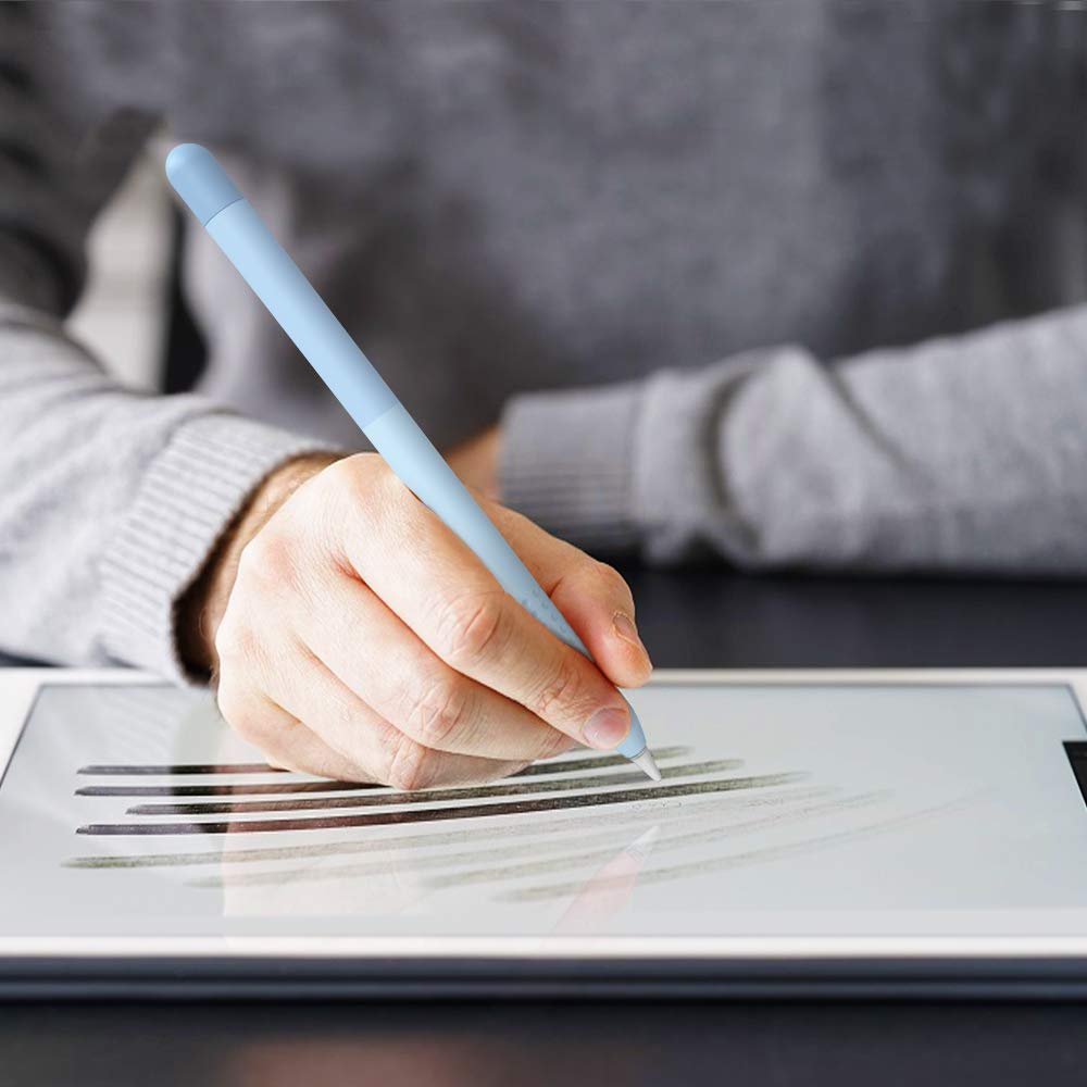 Delidigi Pencil Case Compatible With Apple Pencil 1St Generation Case, Gradient Color Silicone Protective Case Sleeve Cover Accessories For Apple Pencil 1St Gen (Gradient Blue)