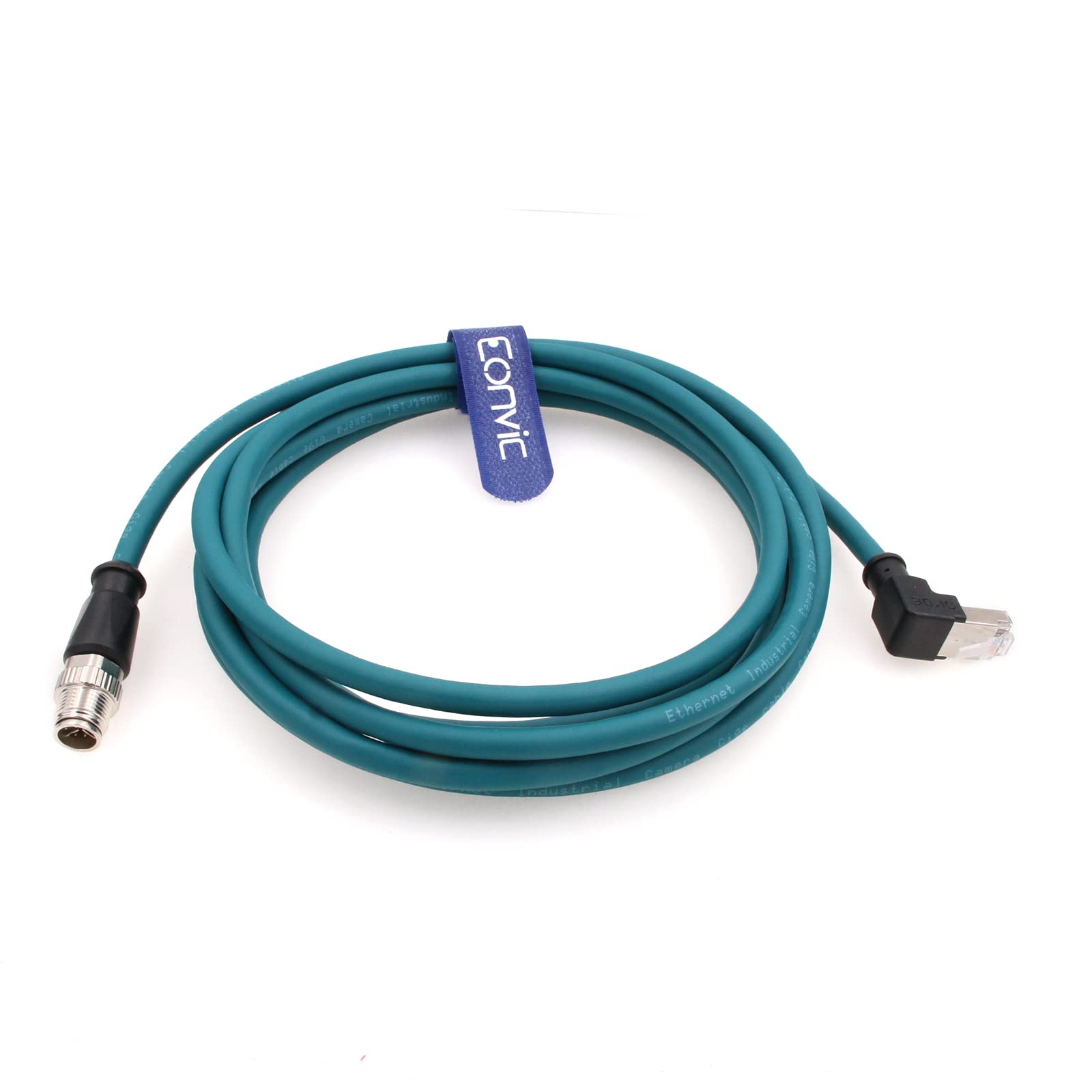 Eonvic Ethernet Shielded Cable M12 X Type 8 Position To Rj45 Waterproof Industrial Network High Flex Cable For Cognex