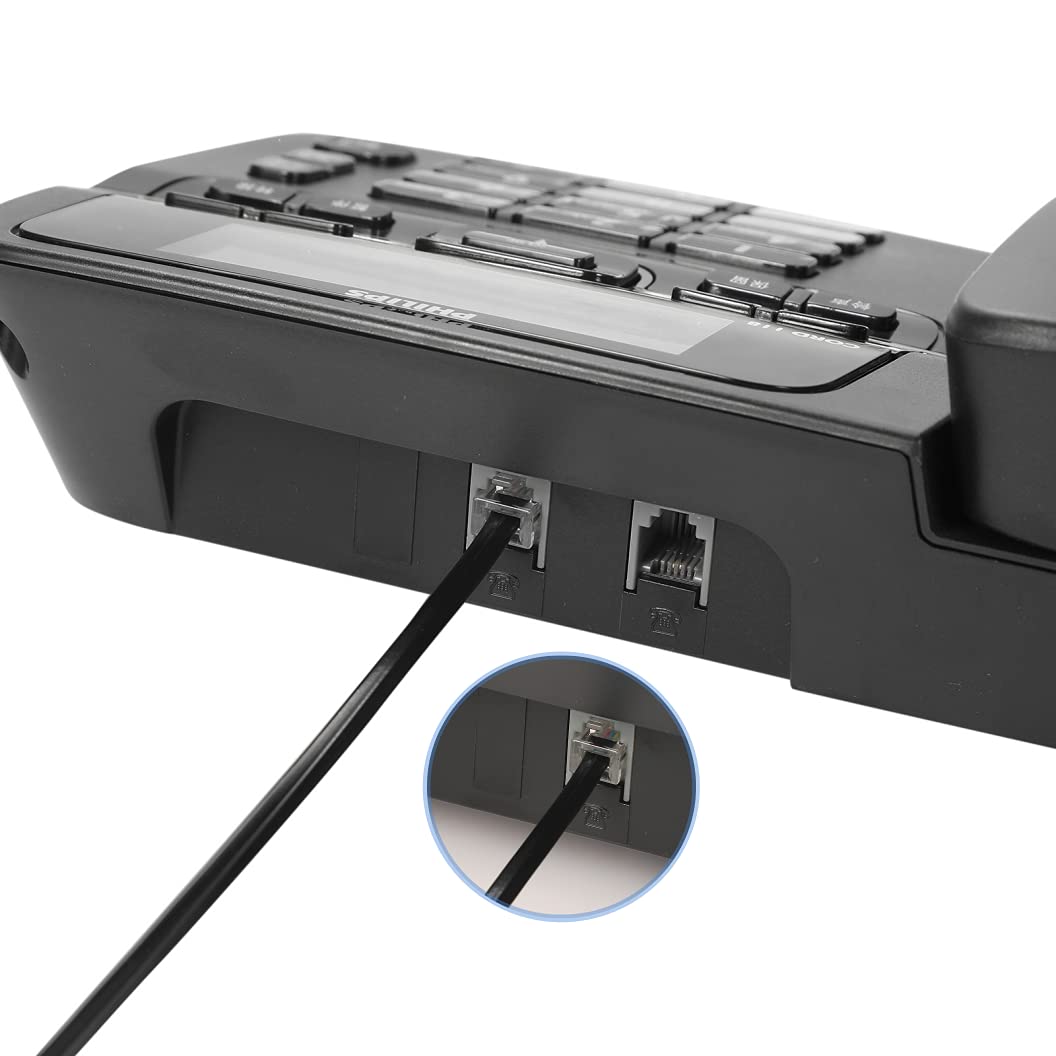 Seefeful 100 Feet Long Telephone Extension Cord Phone Cable Line Wire, With Standard Rj11 Plug And 1 In Line Couplers And 30 Cab