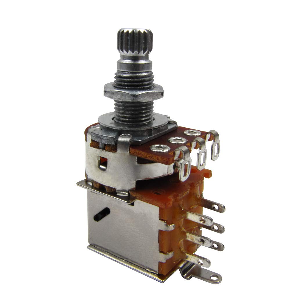 Fleor 2Pcs Push Pull Guitar Pots 18Mm Split Shaft B250K Linear Taper Guitar Potentiometers