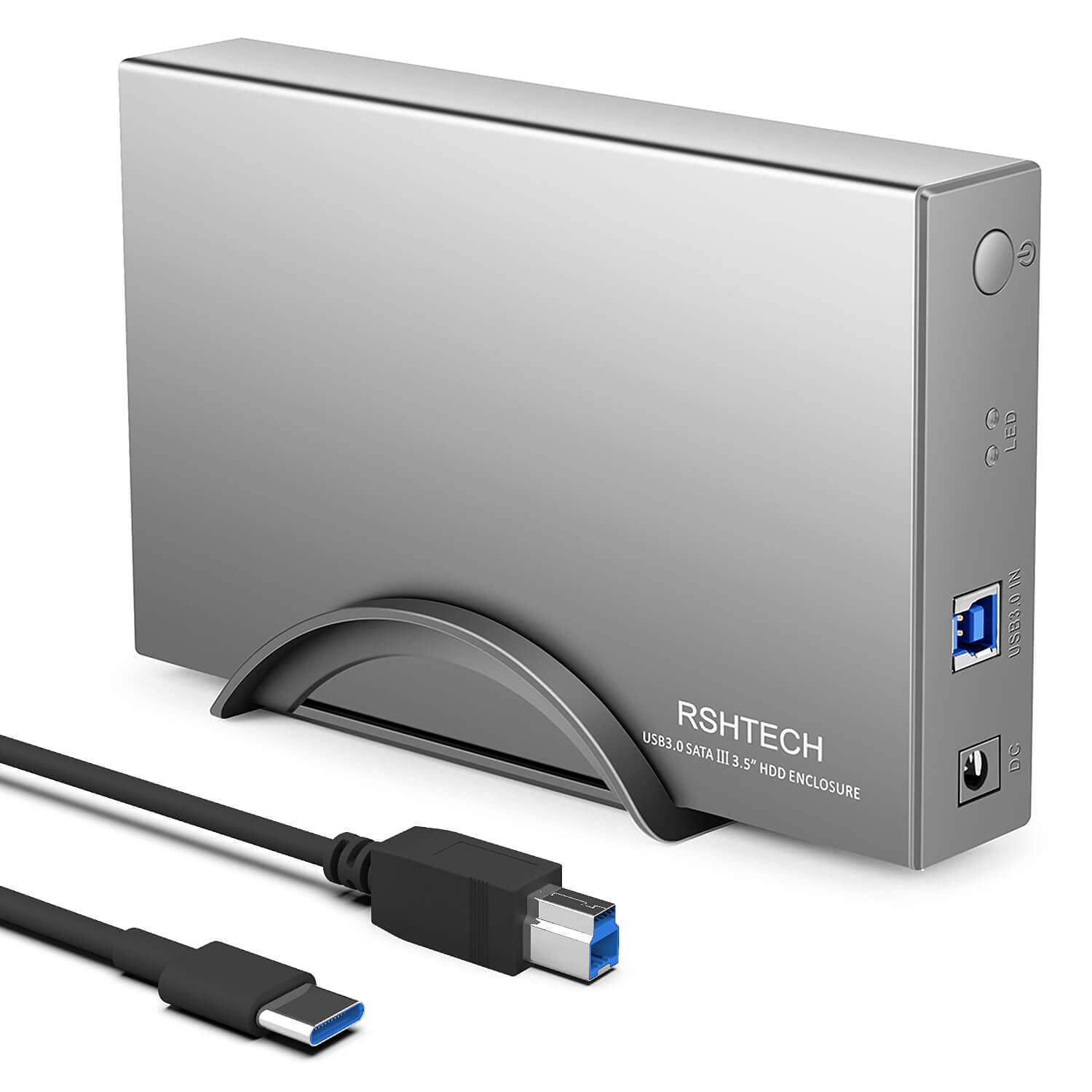 Hard Drive Enclosure Rshtech Aluminum Usb 3.1 Gen 1 Hdd Enclosure Type C To Sata External Hard Drive Dock Case For 3.5 Inch Hdd 