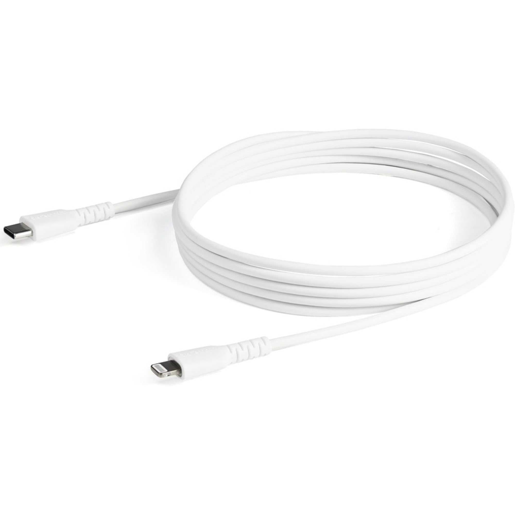Startech.Com 6 Foot (2M) Durable White Usb-C To Lightning Cable - Heavy Duty Rugged Aramid Fiber Usb Type C To Lightning Charger