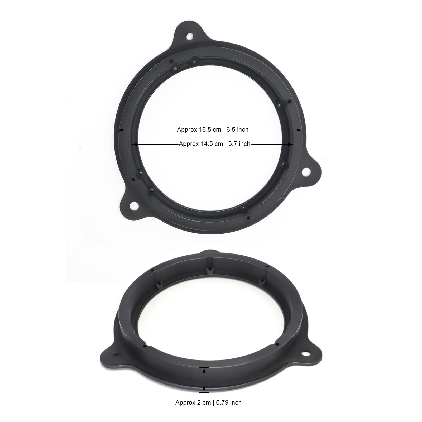 Reamtop 6.5 Inch Black Plastic Speaker Adapter Bracket Ring For Nissan / Infiniti