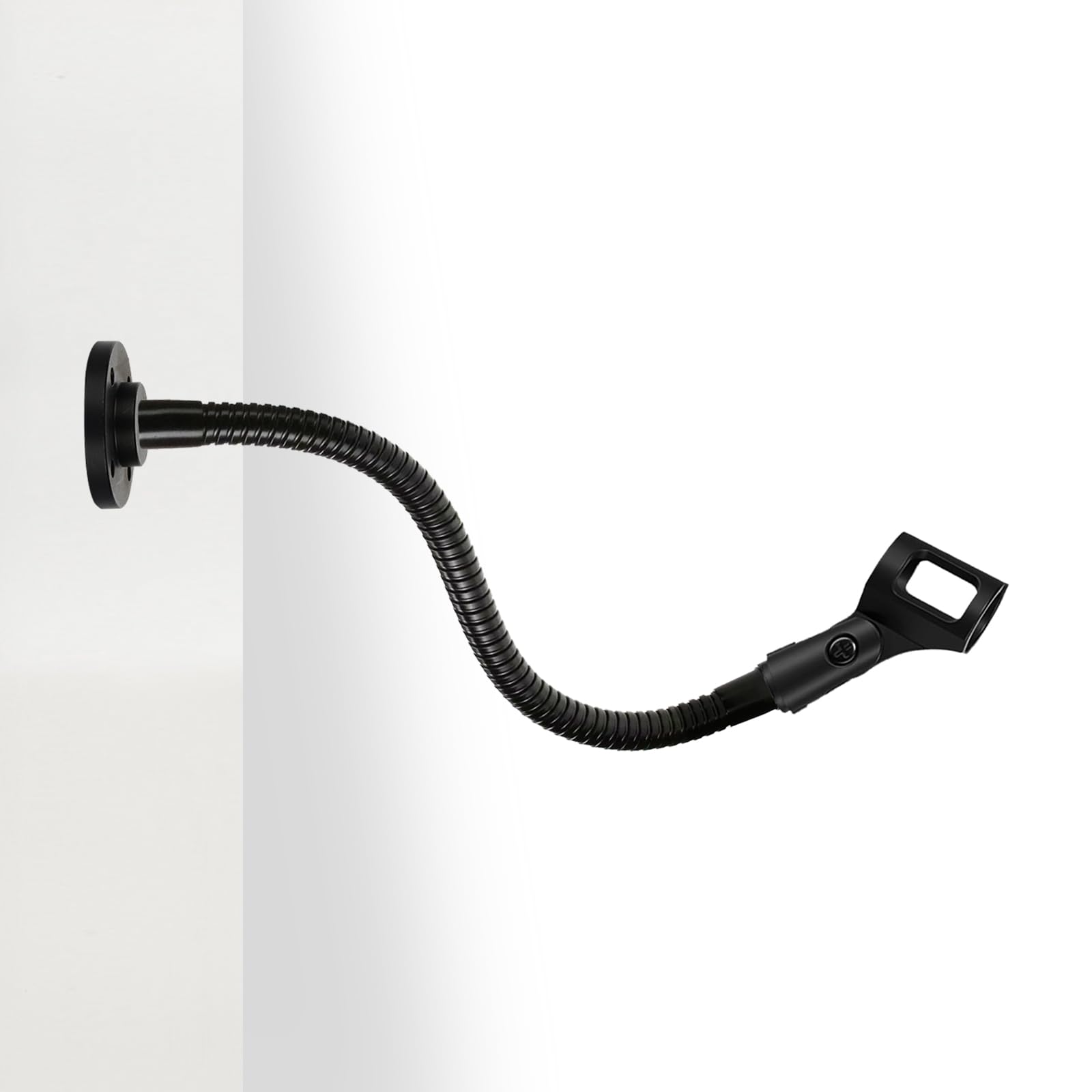 Angksorm Microphone Arm Stand 19'' Flexible Gooseneck Mic Stand Holder With Mounting Base For Table Walls Podium Podcasting Stre