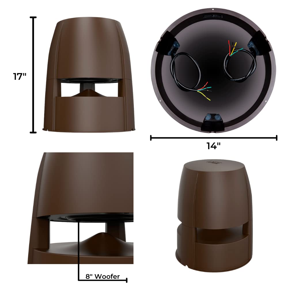 OSD 8' Omni 250W Subwoofer w/ 1x Speaker Output 360� Bronze IP66 Rated Forza 8