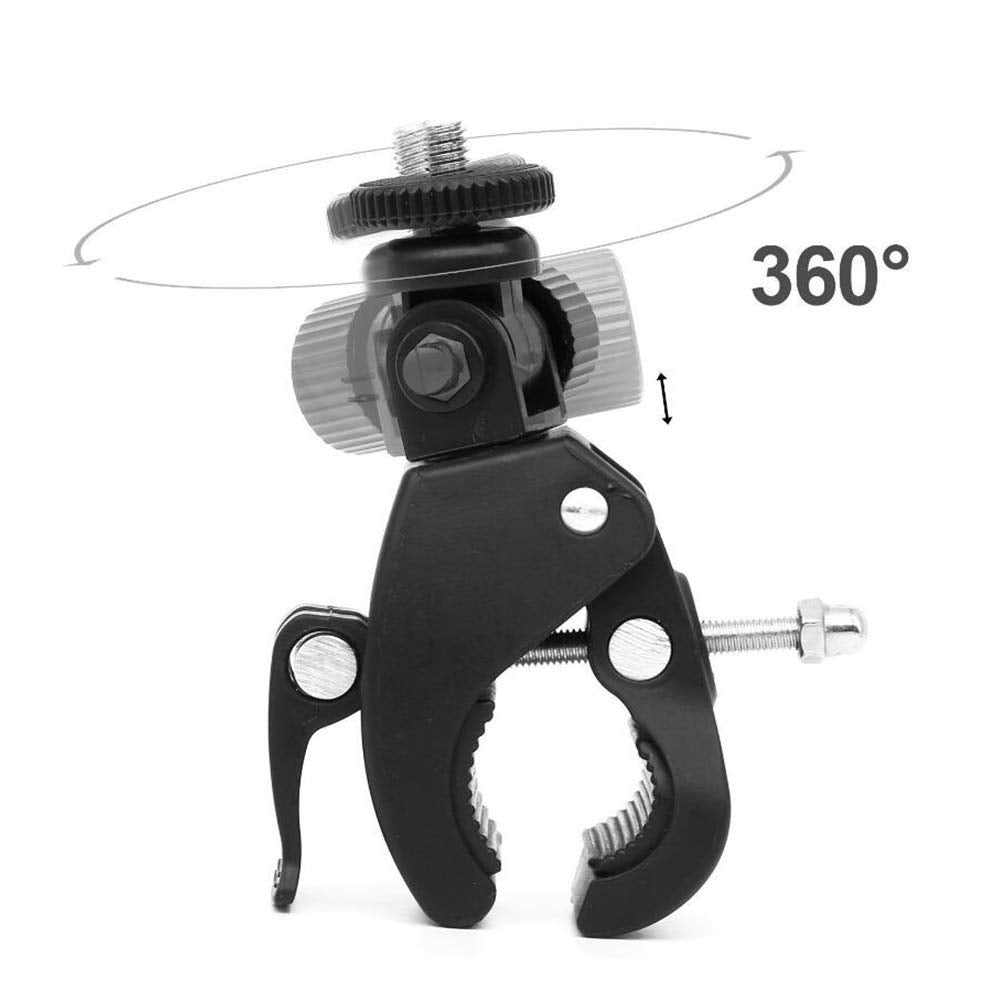 Supon Camera Super Clamp With 1/4'  20 Threaded Head Compatible For Lcd Monitor,Dslr Cameras,Dv,Flash Light,Studio Backdrop,Bike, Microphone Stands, Music Stands,Tripod, Motorcycle,Rod Bar