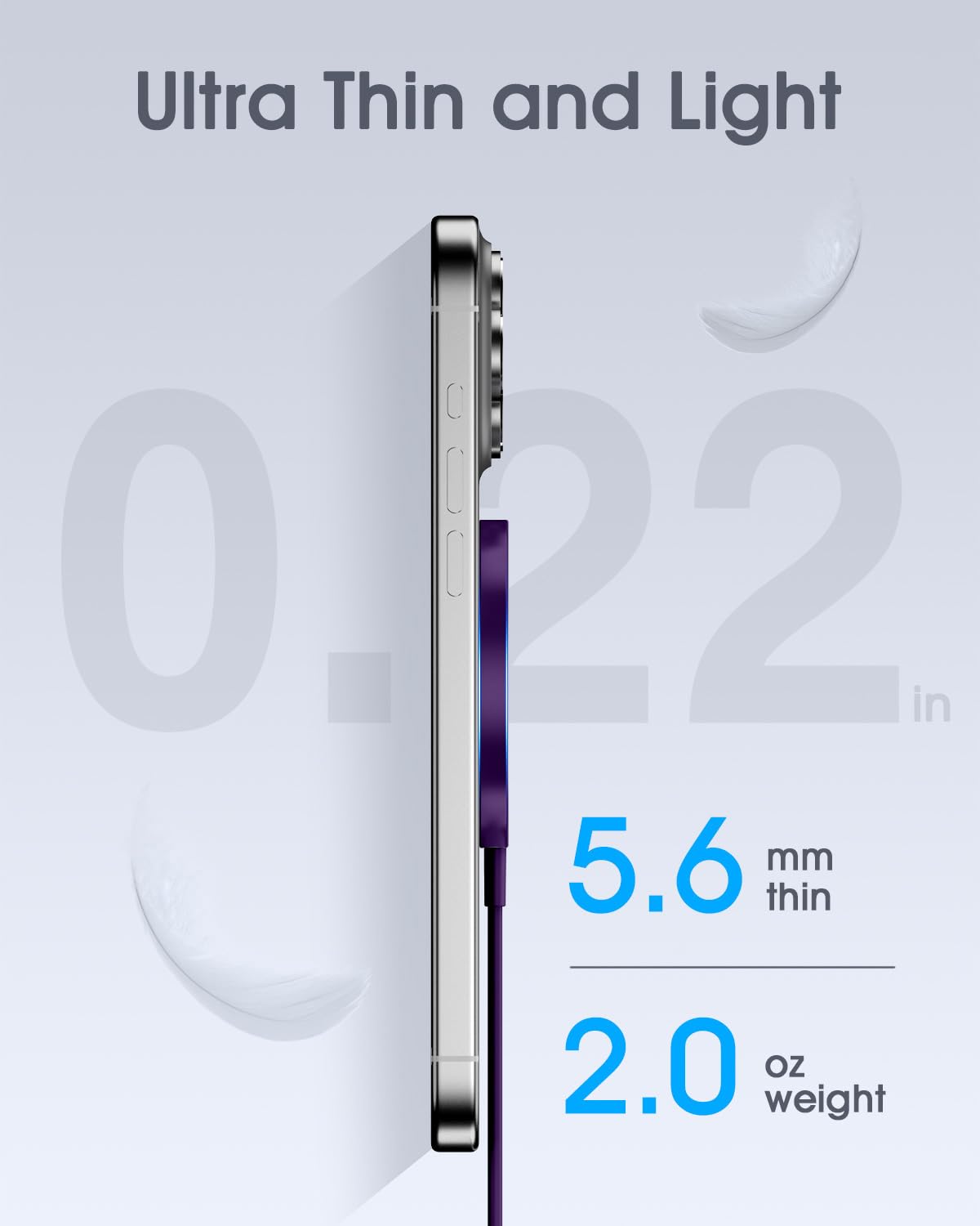 Wrvvr For Apple Mag Safe Charger 2 Pack, Magnetic Wireless Charger For Iphone 16 15 14 13 12 Pro Max Plus Mini, 15W Fast Chargin