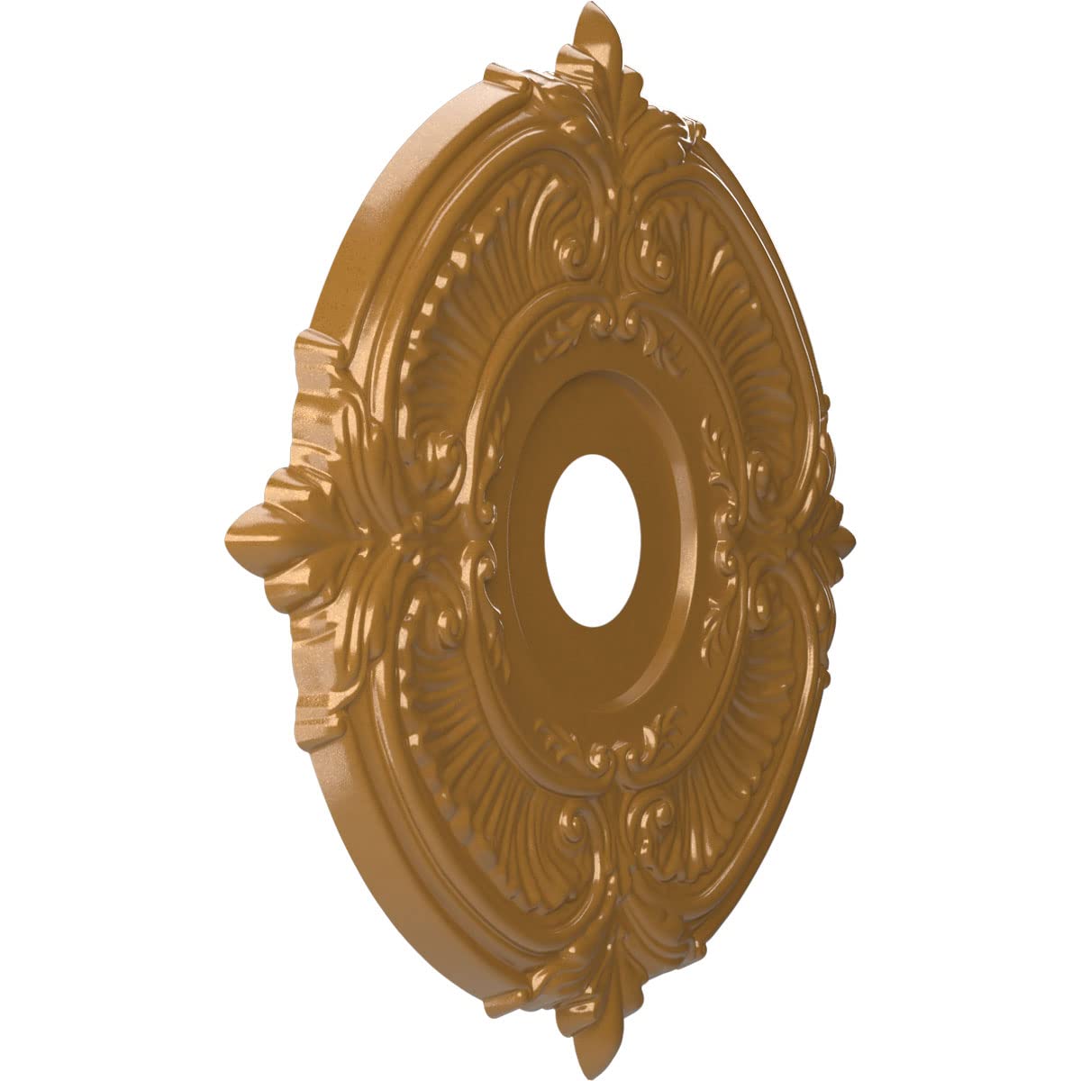 Ekena Millwork Cmp19Atdvg Attica Thermoformed Pvc Ceiling Medallion (Fits Canopies Up To 6 3/4''), 19''Od X 3 1/2''Id X 1''P, Un