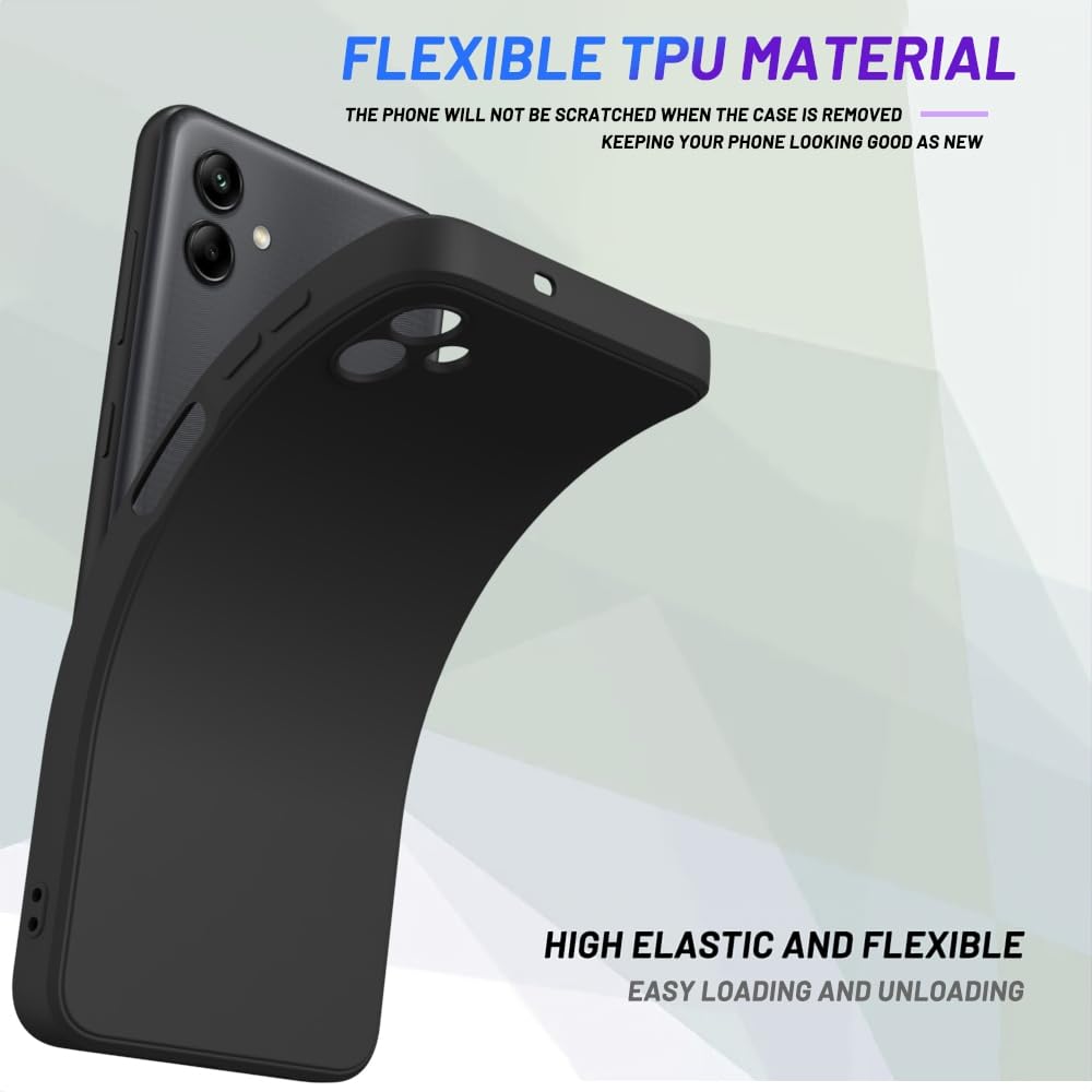 Wogroo For Samsung Galaxy A06 Case Black, Scratch Resistant With Soft Touch, Slim Thin Phone Cover For Samsung Galaxy A06