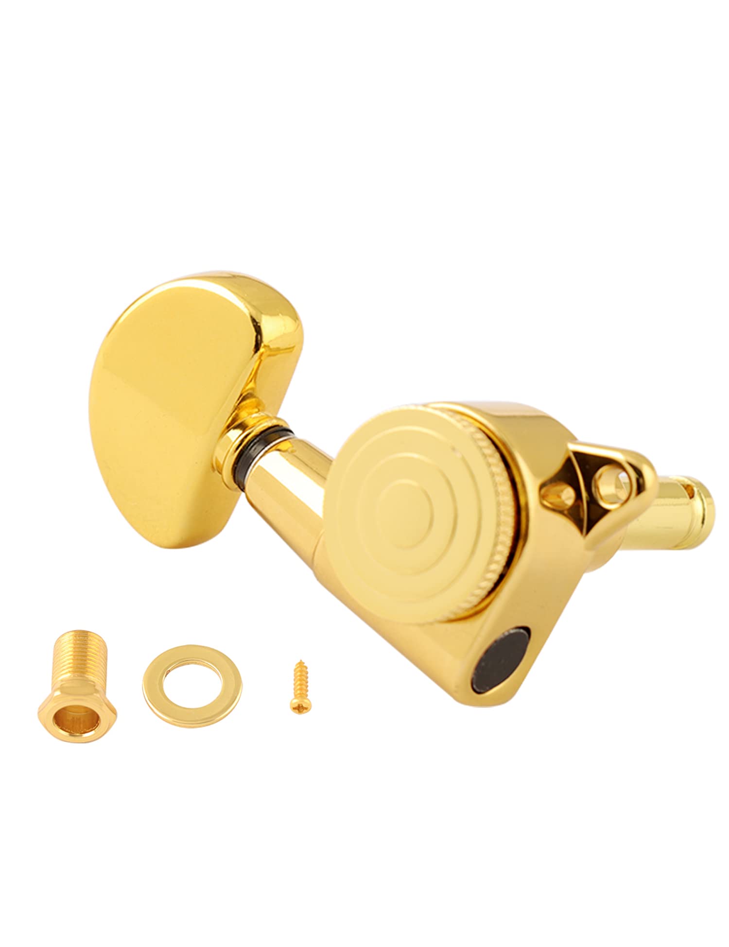 Metallor Locking Guitar String Tuning Pegs Tuning Keys Machine Heads Tuners 1:18 Gear Ratio 3L 3R For Electric Guitar Or Acousti