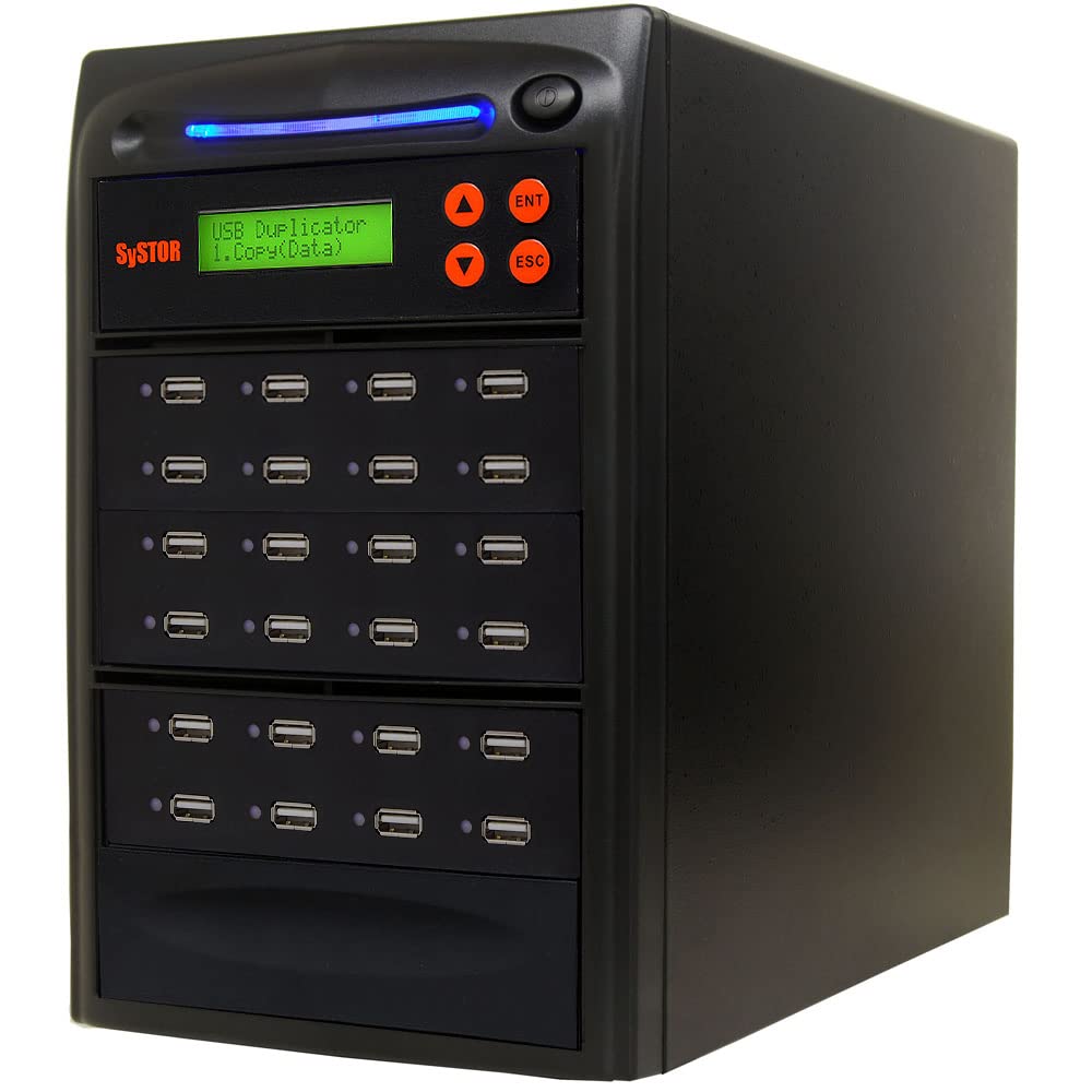 Systor 1 To 23 Usb Duplicator & Sanitizer 2Gb/Min   Standalone Multiple Flash Memory Copier & Storage Drive Eraser, Copy Speeds