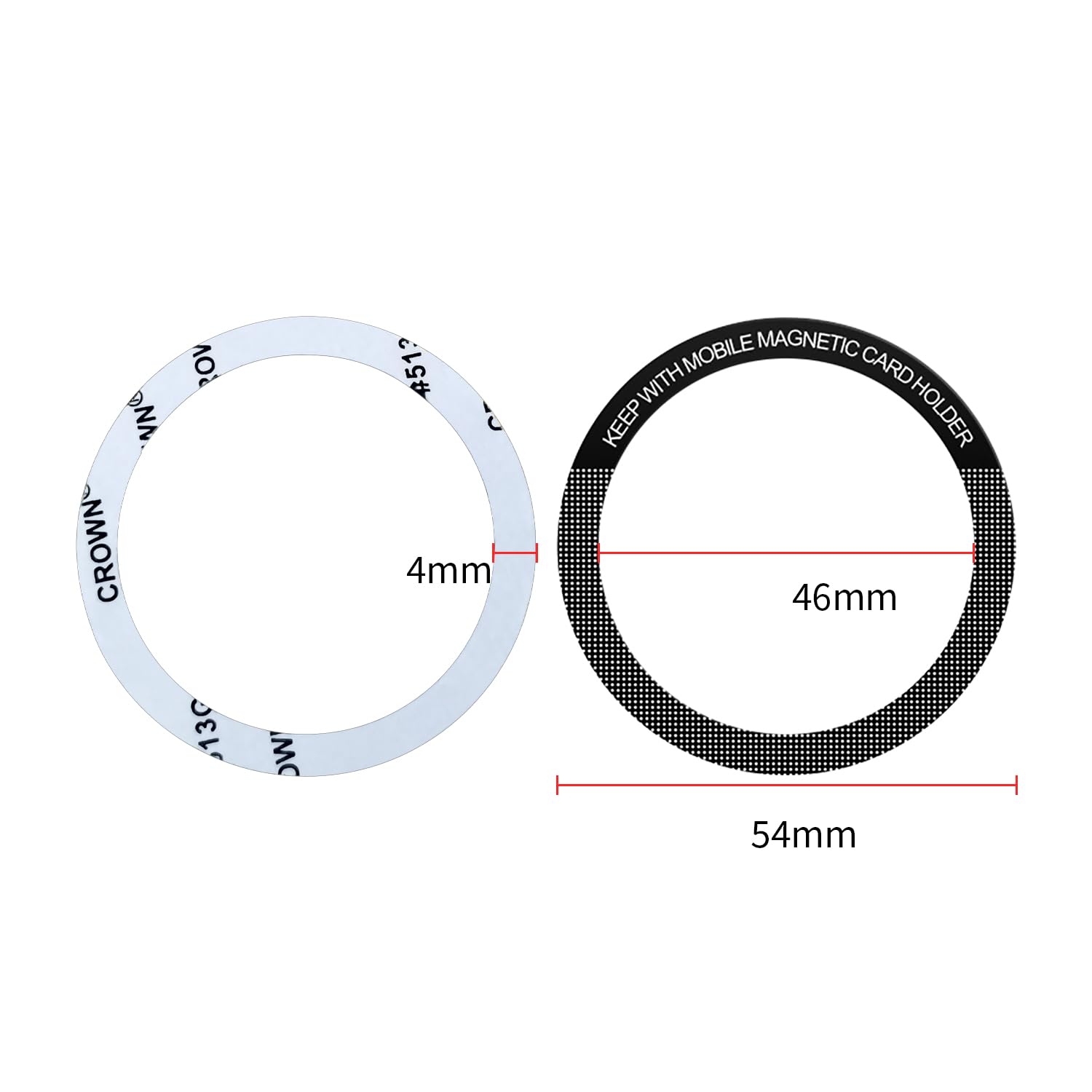 Maserweller Universal Metal Ring Sticker For Magnetic Charger Compatible With Iphone/Samsung/Android All Cellphones, Magnetic Mo