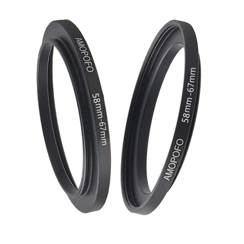 58 67Mm Metal Ring/58Mm To 67Mm Step Up Ring For Filters,Made Of Cnc Machined Space Aluminum With Matte Black Electroplated Finish,Compatible With All 58Mm Camera Lenses & 67Mm Accessories