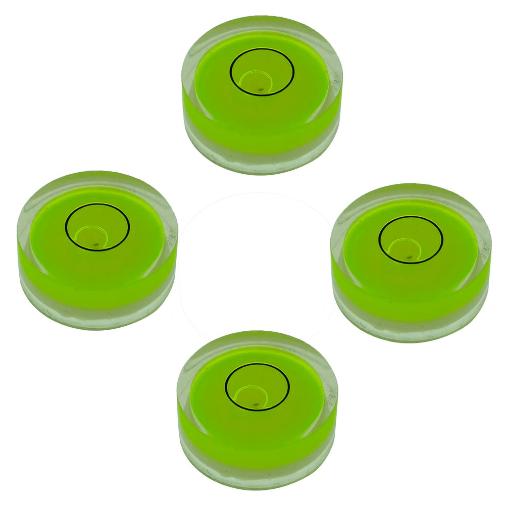 25Mm Circular Bubble Spirit Level By Gfnt For Tripod, Phonograph, Turntable Etc 4Pcs (25X10Mm Green)