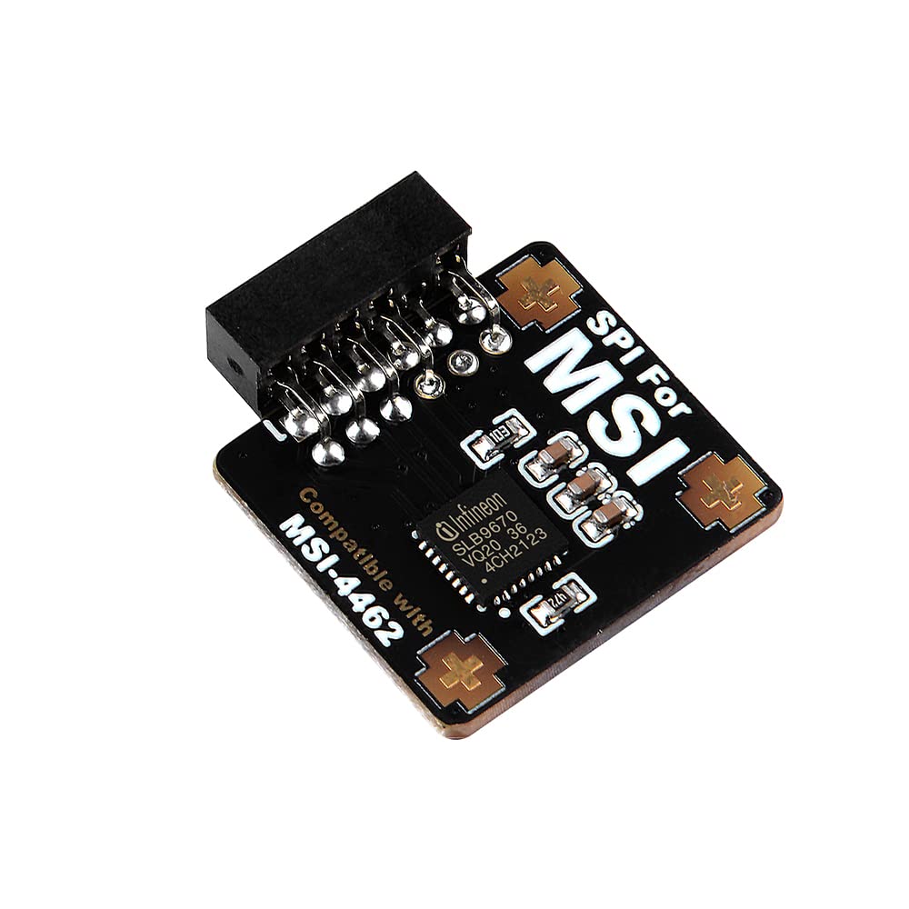 Newhail Tpm2.0 Module Tpm Spi 12Pin Module With Infineon Slb 9670 For Msi Motherboard Compatible With Tpm2.0(Ms 4462)