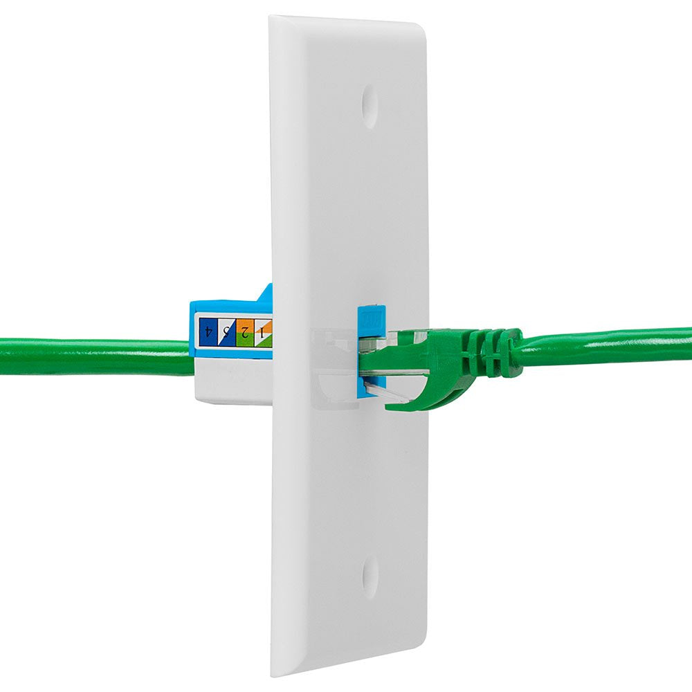 Cmple - Rj45 Keystone Jack 90 Degree Cat6 Keystone Jack Insert Punch Down Rj45 Connectors Female For Wall Plates, Patch Panels,