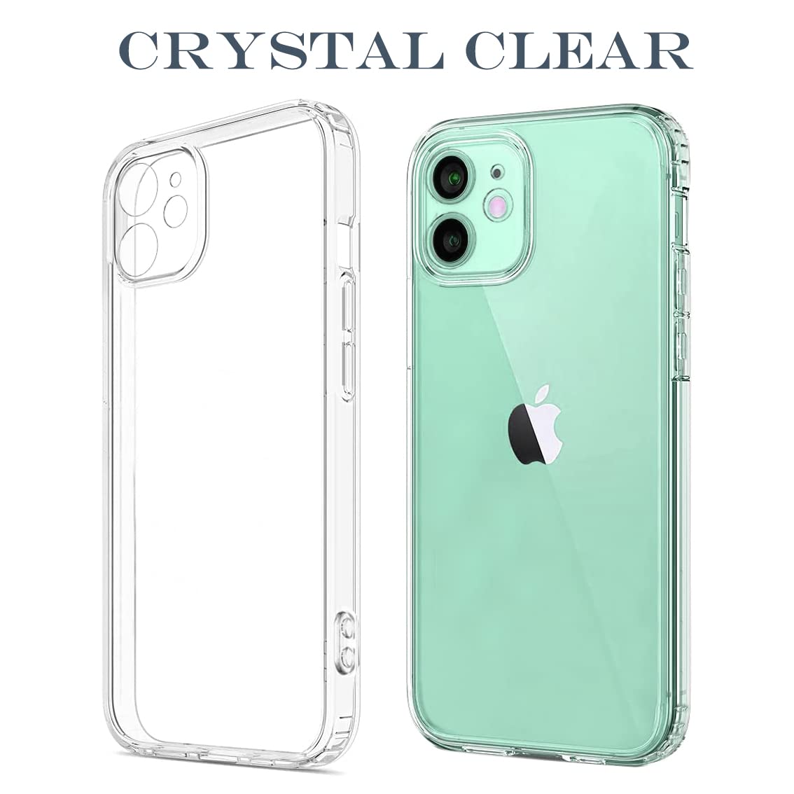 Unov Compatible With Iphone 11 Case Clear Bumper Hybrid Protective Anti Yellowing Shockproof Non Slip Slim Fit (Crystal Clear)