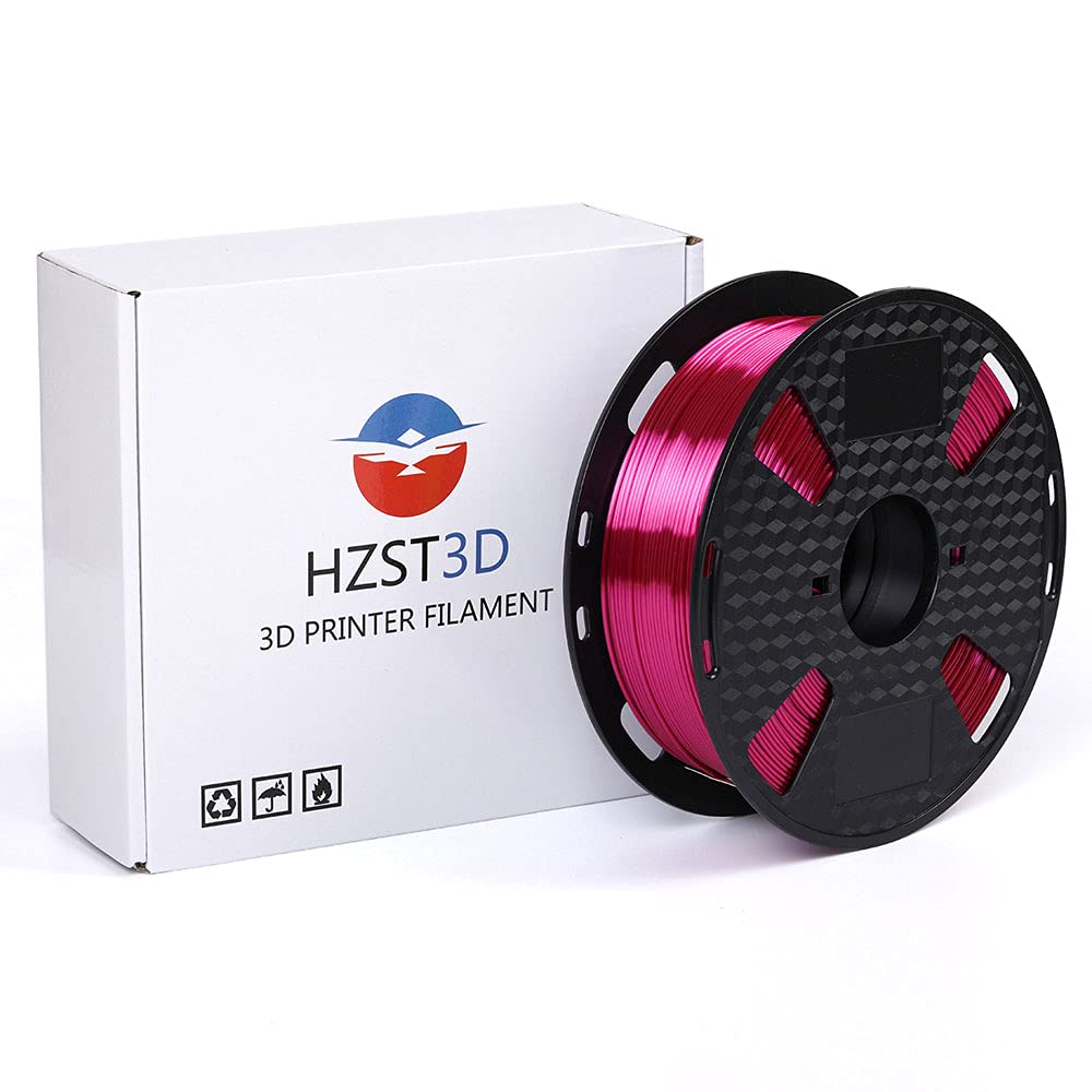 Silk Rose Red Pla 1.75 Mm 3D Printer Filament 1 Kg 2.2 Lbs Silky Shiny Rosy Pink 3D Printing Materials Pla Filament Hzst3D