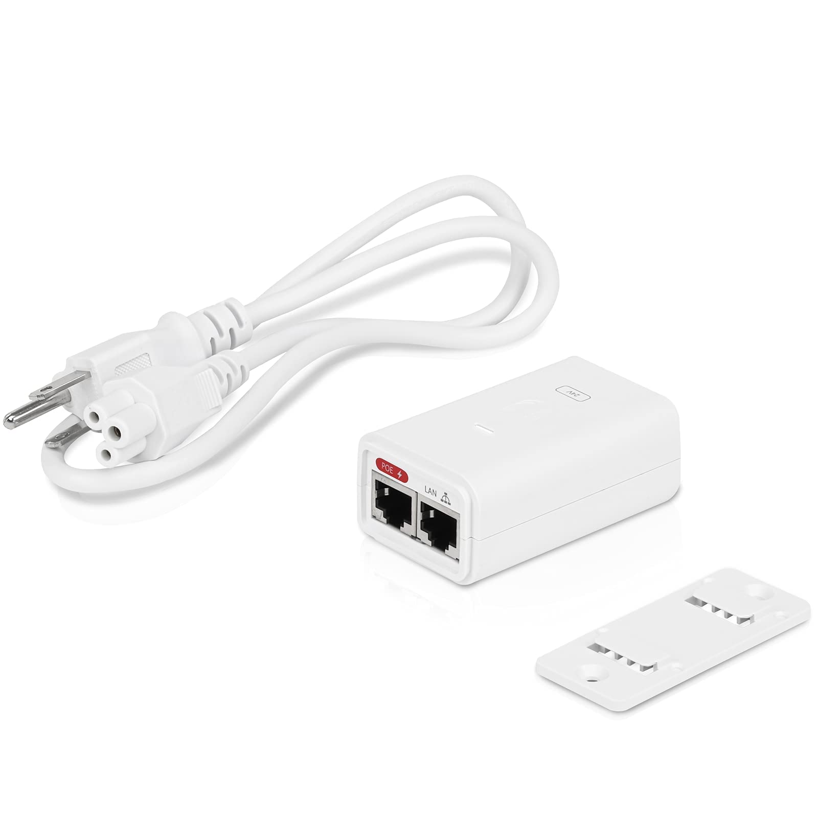 Ubiquiti POE-24-7W-G-WH PoE Injector, 1.3" x 2.8" x 1.8", Durable Design, Reliable Power Over